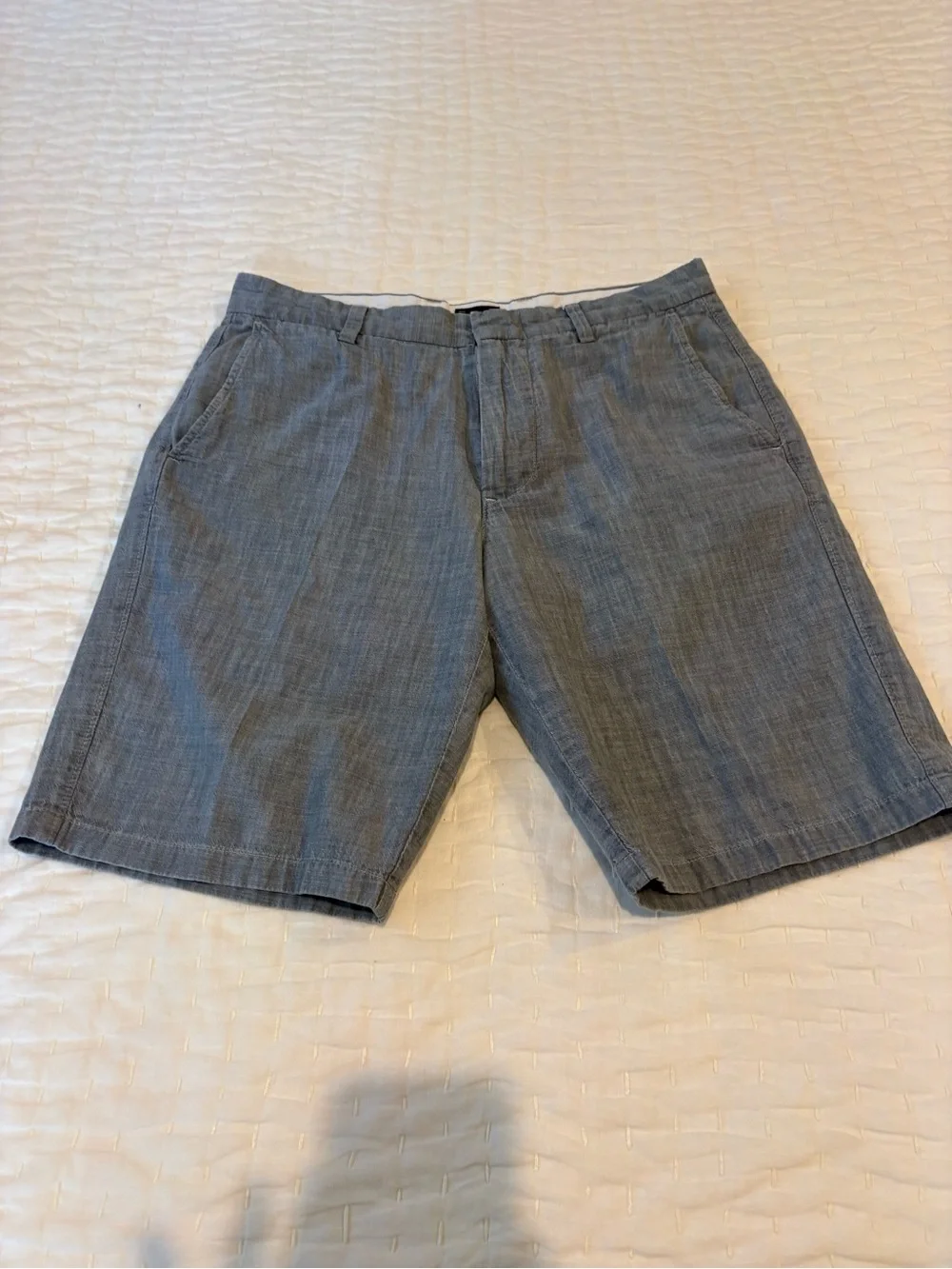 J.Crew Club Chambray Shorts Men’s 30  100% Cotton Flat Front 10.5” Inseam